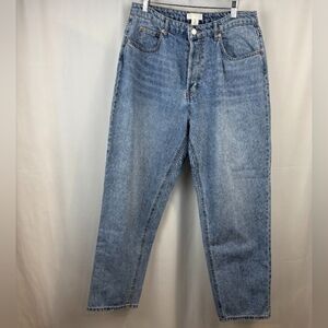 H&M High-Waisted Straight Leg Jeans
